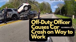 OffDuty Officer Causes Accident Crashes into Fellow Officer [upl. by Enyrhtak]