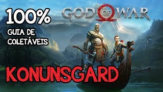 GOD OF WAR  TODOS OS COLETÁVEIS – KONÙNSGARD 100 artefatos corvos baús valquírias etc [upl. by Monsour]