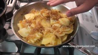 Potatoes Lyonnaise  NoRecipeRequiredcom [upl. by Zined]