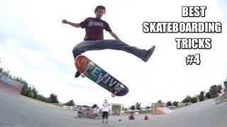 BEST SKATEBOARDING TRICKS COMPILATION  4 [upl. by Hametaf]