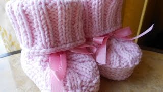 Botitas para Bebe con agujas parte 3 de 3 [upl. by Negeam]