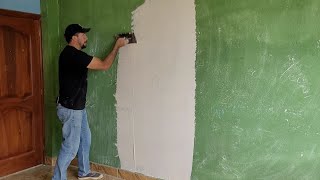 Tutorial Como empastar una pared ya pintada [upl. by Vanden238]