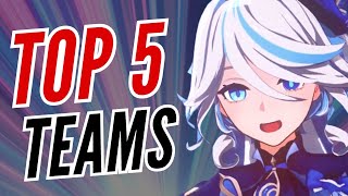 TOP 5 MOST POPULAR FURINA TEAMS  GENSHIN IMPACT [upl. by Ahsenroc]