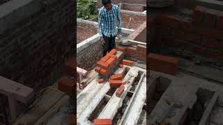 Flemish Bond Brick Work By Mason construction civilsite brickwork civilengineering shortsviral [upl. by Ahsienahs]