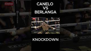 SAUL CANELO ALVAREZ VS EDGAR BERLANGA  FIGHT KNOCKDOWN  boxing shorts canelovsberlanga canelo [upl. by Grevera]