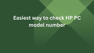 Easiest to check hp laptop model [upl. by Mckay]