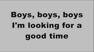 Sabrina  Boys boys boys Lyrics on Screen [upl. by Kenwood]