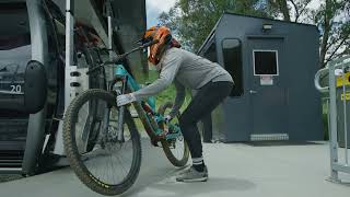 Thredbo MTB Park  How To Load Your Bike Onto The Gondola With Sian AHern [upl. by Martin]