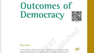 Outcomes of Democracy Civics Class 10 NCERT solutions [upl. by Livy]