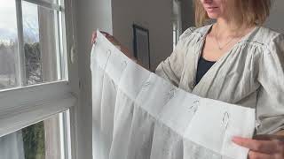 How To Hang Linen Curtains With Drapery Hooks [upl. by Fransen593]