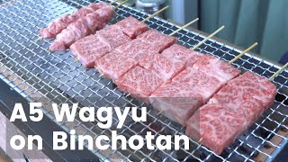 How to Grill Wagyu on the Konro Grill with Binchotan  Konro Grill Testing with Hwoo Bonus Tutorial [upl. by Kirst]