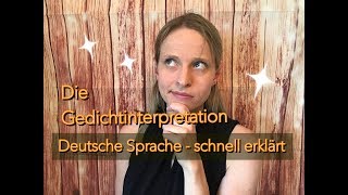 Gedichtinterpretation schreiben  Tipps mit Beispielen [upl. by Jecon603]