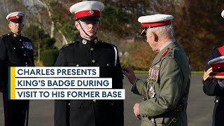 History written as King presents coveted Kings Badge to top Royal Marines recruit [upl. by Marybelle267]