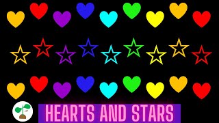 Baby Sensory Video  Hearts and Stars  High Contrast Colours Music and Fun Animation [upl. by Ogata]