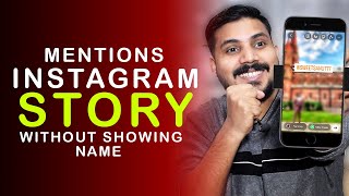 How to Mention Someone in Instagram Story Without Showing Name 2022 [upl. by Bonner918]