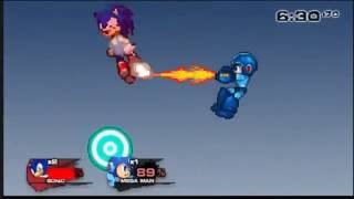 SSF2 v09b Stage Target Tes Level 1 mod Gameplay [upl. by Ainirtac]