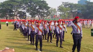 Government Tolaram college rover scout group parade স্কাউটস প্যারেড। 16 December parade [upl. by Baggott785]