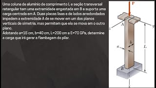 Flambagem  Exercicio 03 [upl. by Haduj667]