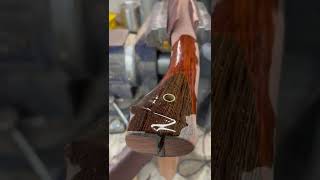 Boiled Linseed oil on Jarrah amp Wenge  stumptownaxes axe axemaker asmr satisfying [upl. by Wilt]