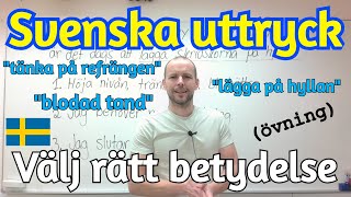 Svenska uttryck  välj rätt betydelse SFI [upl. by Anizor64]