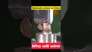 Hydrulic press vs coins machine hydraulic coin facts viralvideo [upl. by Erickson]