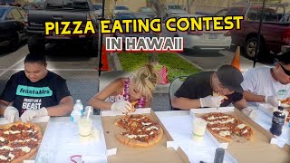 PIZZA EATING CONTEST in Hawaii They offered 300 to anyone who can beat me RainaisCrazy [upl. by Thynne]