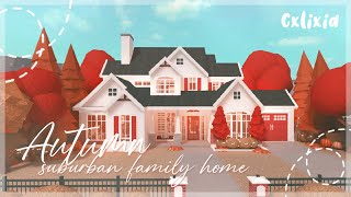 2 story autumn suburban family home 🍂 85k exterior  bloxburg house build [upl. by Hafirahs997]