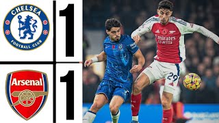 ⚪ Chelsea Vs Arsenal 11 All Goals and Extended Highlights ✓ premierleague 202425 [upl. by Nonek]