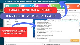 CARA INSTALL DAPODIK VERSI 2024C  SESUAI PETUNJUK  MUDAH [upl. by Ennovad44]