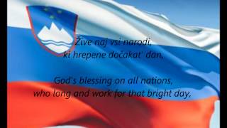 Slovenian National Anthem  quotZdravljicaquot SLEN [upl. by Osric]