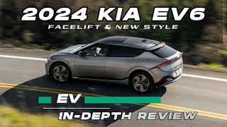 The New 2024 KIA EV6 Facelift amp New Style Full Review  GoPureCars [upl. by Enyluqcaj]