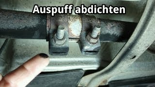 Auspuff abdichten mit AuspuffMontagepaste [upl. by Glennie]