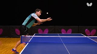 How To Short Sidespin Serve Like Timo Boll  Butterfly Table Tennis [upl. by Ben]