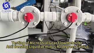 Testing of CIXIFM micro oval gear flow meter for anti freezing Liquid at 40℃ Antifreeze flow meter [upl. by Schlosser]