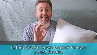 REAL FEATHERS  Bafode Goose Down Feather Pillows  2 Pack Review [upl. by Donnenfeld]