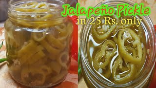 Jalapeno Pickle Recipe  In 25 rs Only  Homemade Jalapeno Picklea [upl. by Shandie]