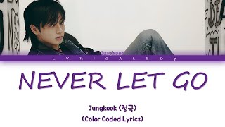 Jung Kook 정국 Never Let Go Lyrics [upl. by Beall]