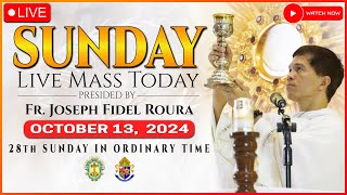 SUNDAY FILIPINO LIVE MASS TODAY ONLINE  OCTOBER 13 2024  FR FIDEL ROURA [upl. by Owena3]