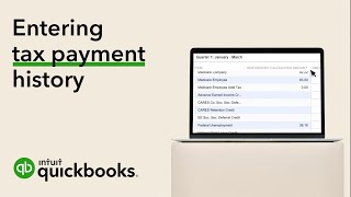 QuickBooks Desktop Payroll How to enter tax payment history [upl. by Nsaj]