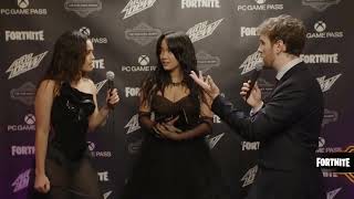 Cinna gets Interviewed by Valkyrae amp CDawgVA at The Streamer Awards 2024 [upl. by Johannessen]