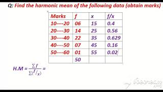 Harmonic mean 😎 Simple Calculation✍ [upl. by Llerdnam]