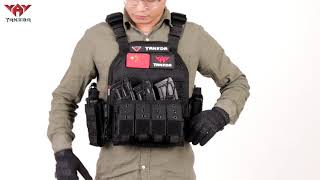 Yakeda Tactical Vest Gear Plate Carrier Green Ruins ATACS FG [upl. by Dagmar354]