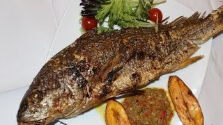 Grilled Croaker Fish  Nigerian Food  African Food [upl. by Sabra]