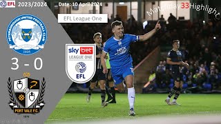 Peterborough United 30 Port Vale Matchday33 Rescheduled EFL League One 2324 Highlight [upl. by Marbut]