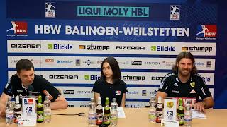 Pressekonferenz zum Spiel HBW BalingenWeilstetten vs RheinNeckar Löwen [upl. by Magocsi566]