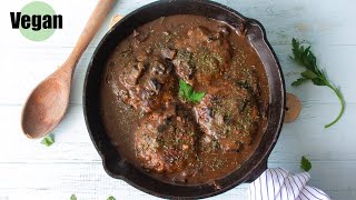 Vegan Salisbury Steak » Delicious Gravy  Easy [upl. by Einor]