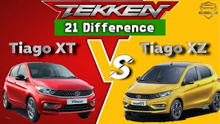 Tata Tiago XT vs XZ detailed comparison  Tata Tiago 2020  21 Differences Between XT vs XZ [upl. by Adekam282]