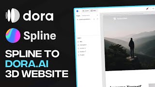 Spline to Dora AI  Create a 3D Interactive Website Without Code Tutorial [upl. by Atelokin]