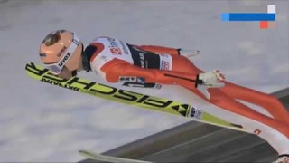 THE LONGEST SKI JUMP EVER 2535 M STEFAN KRAFT WORLD RECORD VIKERSUND 2017 [upl. by Aleirbag]