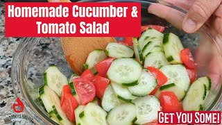 Deliciously Fresh Cucumber Tomato Salad With Homemade Dressing [upl. by Rauscher]